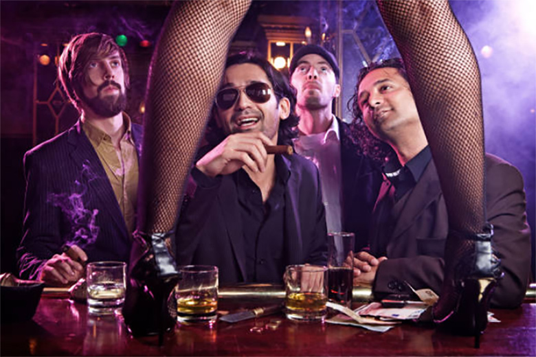 Group enjoying mobile stripper party in South Carolina